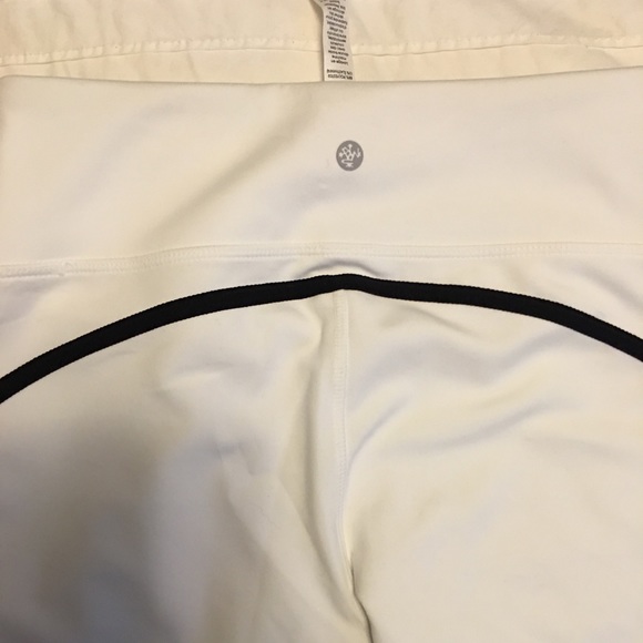 Manduka Luminous Capri White Yoga Leggings Sz M - Picture 7 of 11